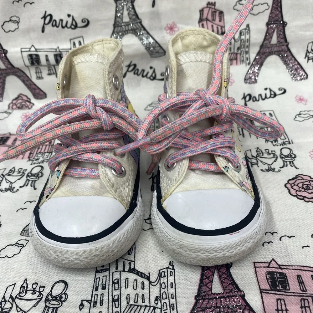 Converse Chuck Taylor Infant Size 3 Shoes Unicorn And Rainbow Sneakers Casual